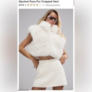 ALO Yoga Opulent Faux Fur Cropped Vest